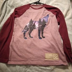 Long sleeve wolf shirt